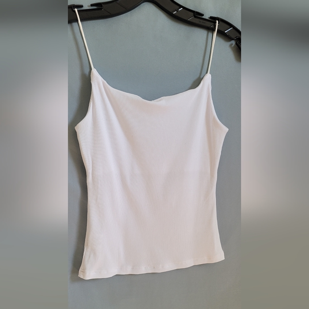 NWOT-White Corded Strap Tank top